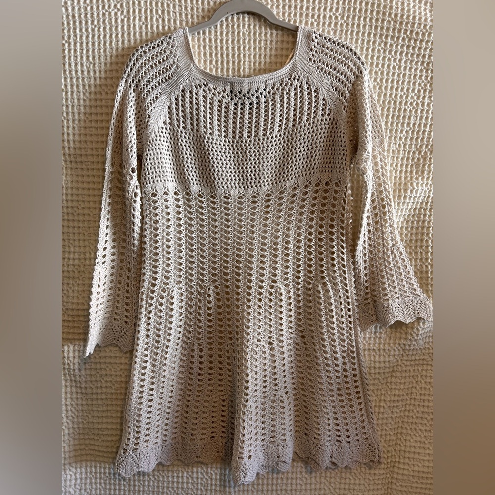 Paper Crane Cream Knit dress/ cover up - Picture 6 of 6